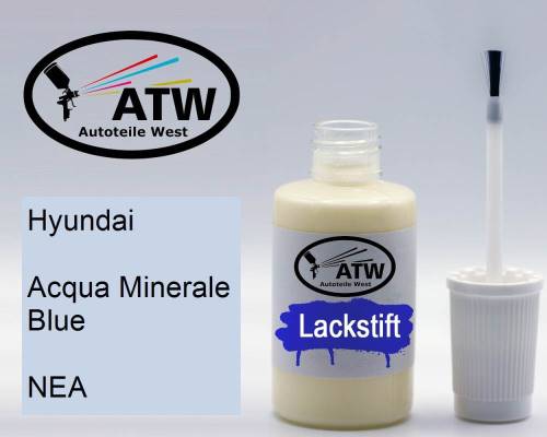 Hyundai, Acqua Minerale Blue, NEA: 20ml Lackstift, von ATW Autoteile West.